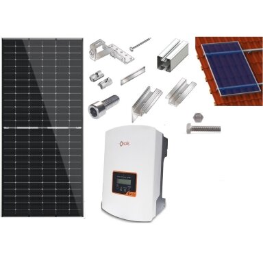 10kW Saulės elektrinės komplektas (be montavimo darbų), stogo danga - bitumas 10kW Saulės elektrinės komplektas (be montavimo darbų), stogo danga - bitumas