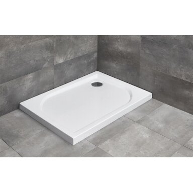 Akrilinis dušo padėklas Radaway Delos D 90x75 cm, baltas Akrilinis dušo padėklas Radaway Delos D 90x75 cm, baltas