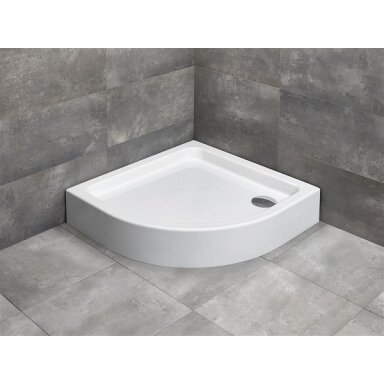 Akrilinis dušo padėklas Radaway Laros A compact 850x850x170, pusapvalis, baltas Akrilinis dušo padėklas Radaway Laros A compact 850x850x170, pusapvalis, baltas