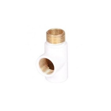 Baltas trišakis 1/2" gyvatukui su sandarinimo žiedu (tinka naudoti su tenu) Baltas trišakis 1/2" gyvatukui su sandarinimo žiedu (tinka naudoti su tenu)