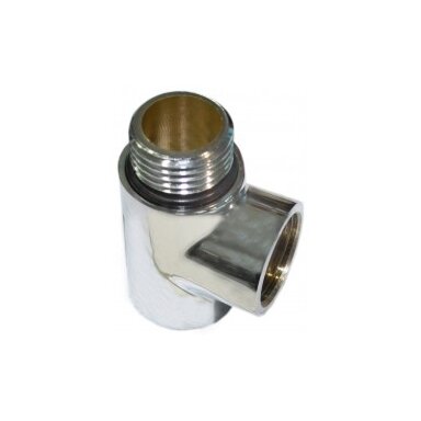 Chromuotas trišakis 1/2" gyvatukui su sandarinimo žiedu (tinka naudoti su tenu) Chromuotas trišakis 1/2" gyvatukui su sandarinimo žiedu (tinka naudoti su tenu)
