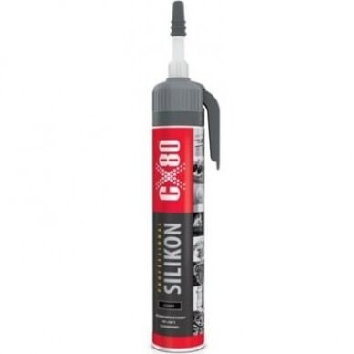 CX-80 Silikonas professional 310ml (raudona) CX-80 Silikonas professional 310ml (raudona)