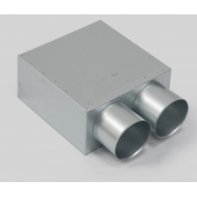 Dėžė grotelių pajungimui 200x100/2xd75 Dėžė grotelių pajungimui 200x100/2xd75