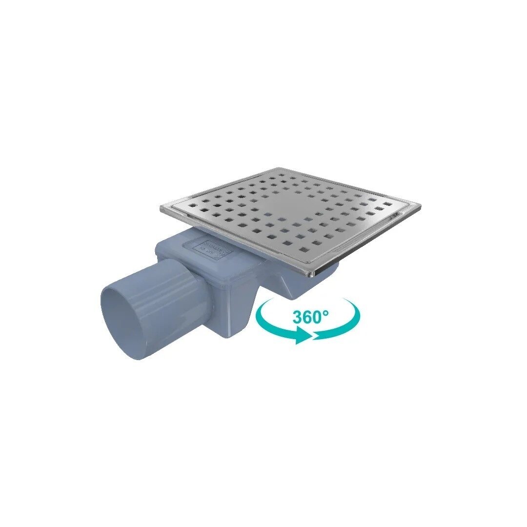 Dušo grindų trapas Valtemo Inox-S BASE 15x15 Dušo grindų trapas Valtemo Inox-S BASE 15x15
