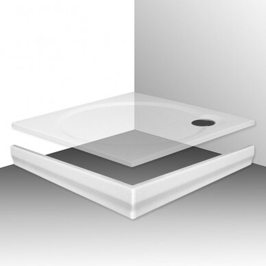 Dušo padėklas MacaoM 900x900mm, baltas 5