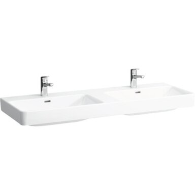 Dvigubas baldinis praustuvas PRO S, 1300x460 mm su 1 skyle maišyt., LCC baltas