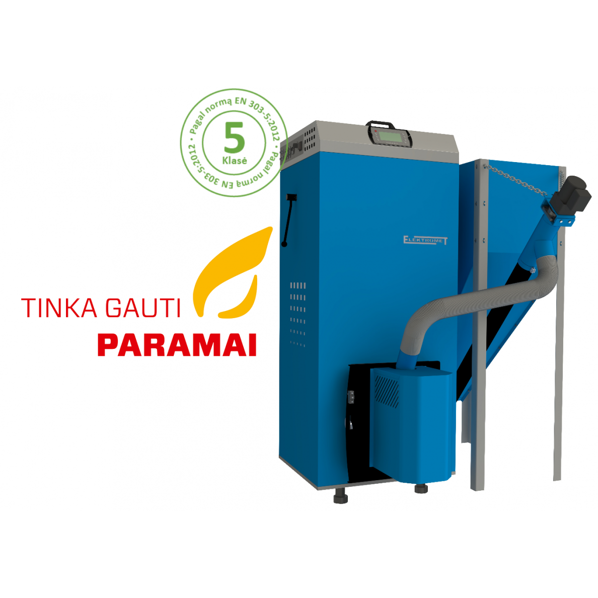 Granulinis katilas Elektromet EKO PE COMPACT 20/310 (galia 18kW, talpa granulėms 310 l) Granulinis katilas Elektromet EKO PE COMPACT 20/310 (galia 18kW, talpa granulėms 310 l)