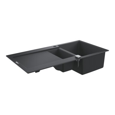 Grohe akmens masės plautuvė K500, 1000x500 mm, granito juoda Grohe akmens masės plautuvė K500, 1000x500 mm, granito juoda