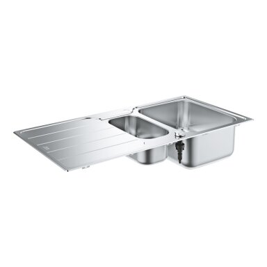 Grohe nerūdijančio plieno plautuvė K500, dubuo 34 x 42 cm, su nuvarvinimo indu Grohe nerūdijančio plieno plautuvė K500, dubuo 34 x 42 cm, su nuvarvinimo indu