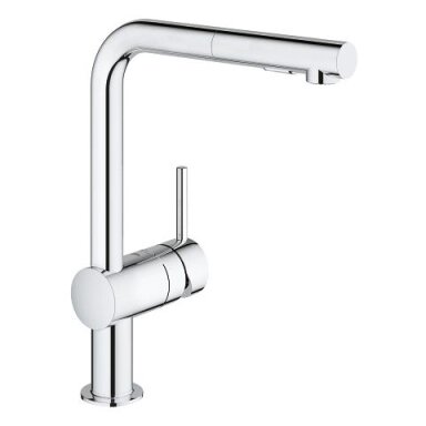 Grohe plautuvės maišytuvas Minta, L- formos snapas, chromas Grohe plautuvės maišytuvas Minta, L- formos snapas, chromas