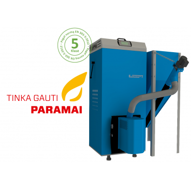 Granulinis katilas Elektromet EKO PE COMPACT 20/310 (galia 18kW, talpa granulėms 310 l)