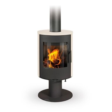 Krosnele Romotop EVORA T 01 su keramikos 90901 apdaila viršus+ šonai, juodas korpusas Krosnele Romotop EVORA T 01 su keramikos 90901 apdaila viršus+ šonai, juodas korpusas