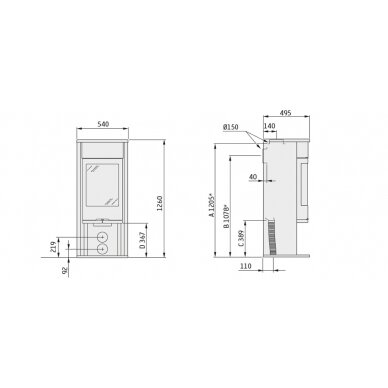 Krosnelė Contura C610G:1 AN juoda (798404, 398285, 803656) 1 Krosnelė Contura C610G:1 AN juoda (798404, 398285, 803656) 1