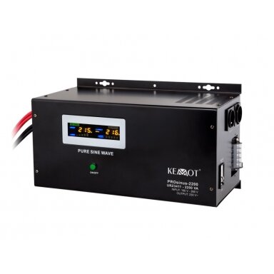 Nepertraukiamo maitinimo šaltinis PROsinus-2200 2200VA / 1600W 12V/230Vac, UPS, sinusas, stacionarus Nepertraukiamo maitinimo šaltinis PROsinus-2200 2200VA / 1600W 12V/230Vac, UPS, sinusas, stacionarus