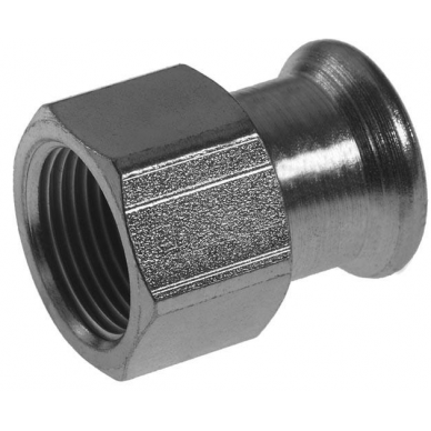 Nerūd. plieno Therm Inox pres. jungtis 28 x 1", su vid. sriegiu Nerūd. plieno Therm Inox pres. jungtis 28 x 1", su vid. sriegiu