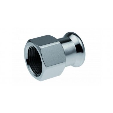 Nerūd. plieno Therm Inox pres. jungtis 28 x 1/2", su vid. sriegiu Nerūd. plieno Therm Inox pres. jungtis 28 x 1/2", su vid. sriegiu