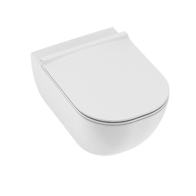 Pakabinamas unitazas MIO Rimless be vandens paskirstymo apvado, baltas Pakabinamas unitazas MIO Rimless be vandens paskirstymo apvado, baltas