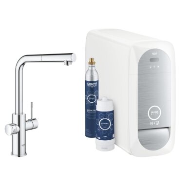 Plautuvės maišytuvas GROHE blue home su L- ištraukiamu snapu  , chromas