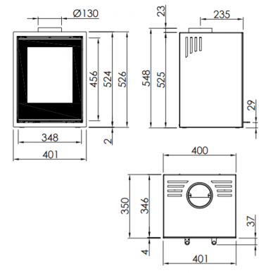 Plieninė krosnelė Spartherm Linear Module XS 1