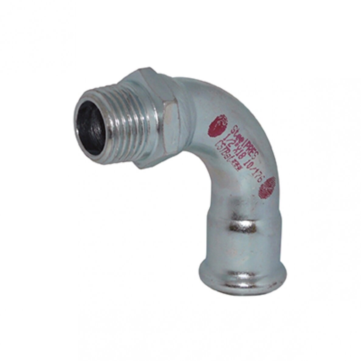 Presuojama cinkuoto plieno alkūnė RM Steelpress, vidus/išorė, 90°, 1"x28