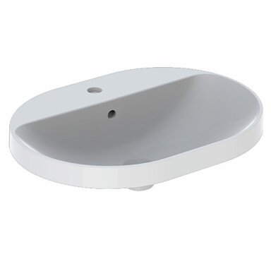 Praustuvas įleidžiamas VariForm 60 cm, elipsės formos, baltas