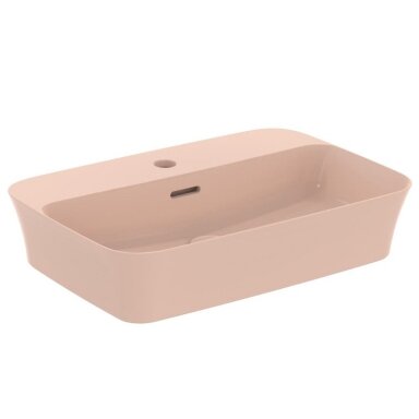 Praustuvas montuojamas ant stalviršio Ideal Standard Ipalyss 55x38 cm, su perlaja, su dugno vožtuvu, Nude Praustuvas montuojamas ant stalviršio Ideal Standard Ipalyss 55x38 cm, su perlaja, su dugno vožtuvu, Nude