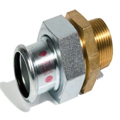 Presuojamas cinkuoto plieno išardomas sujungimas RM Steelpress, vidus/išorė, 1/2"x15 Presuojamas cinkuoto plieno išardomas sujungimas RM Steelpress, vidus/išorė, 1/2"x15
