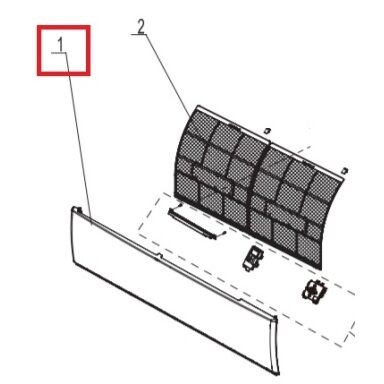 Priekinė panelė Gree U-Crown 2,5 kW ir 3,5 kW vidinės dalies 20022393 Priekinė panelė Gree U-Crown 2,5 kW ir 3,5 kW vidinės dalies 20022393