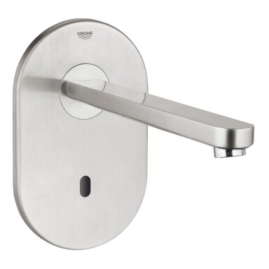 Sensorinis maišytuvas praustuvui Eurosmart Cosmopolitan E iš sienos, snapo L-232mm, SuperSteel Sensorinis maišytuvas praustuvui Eurosmart Cosmopolitan E iš sienos, snapo L-232mm, SuperSteel