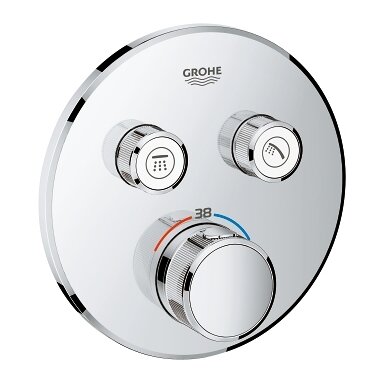 Virštinkinė dušo maišytuvo dalis Grohtherm SmartControl, 2 valdikliai, chromas Virštinkinė dušo maišytuvo dalis Grohtherm SmartControl, 2 valdikliai, chromas