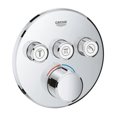 Virštinkinė maišytuvo Grohtherm SmartControl dalis, 3 valdikliai, chromas Virštinkinė maišytuvo Grohtherm SmartControl dalis, 3 valdikliai, chromas