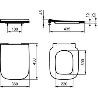 WC dangtis Ideal Standard i.life B su Soft close, plonas, baltas 2